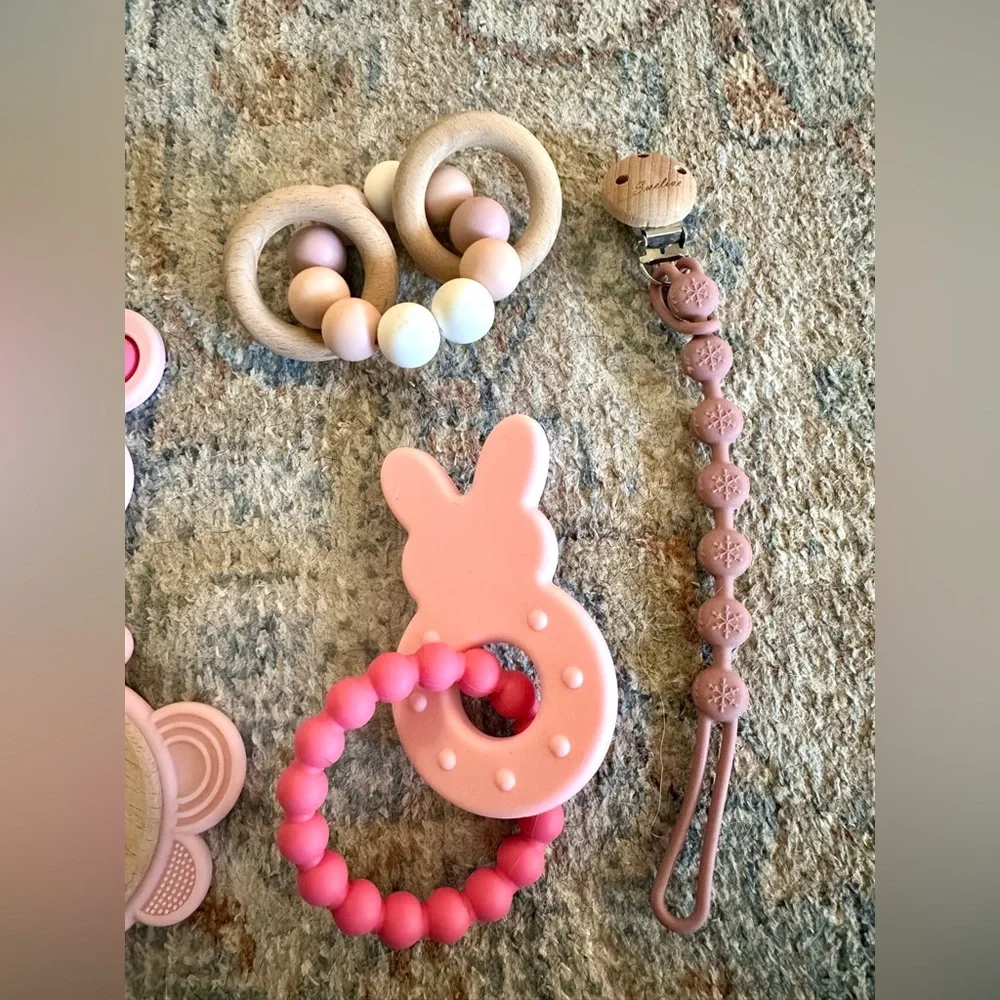 Baby Girl‎ Toy Bundle Sensory Rattles Teethers Activity Toys